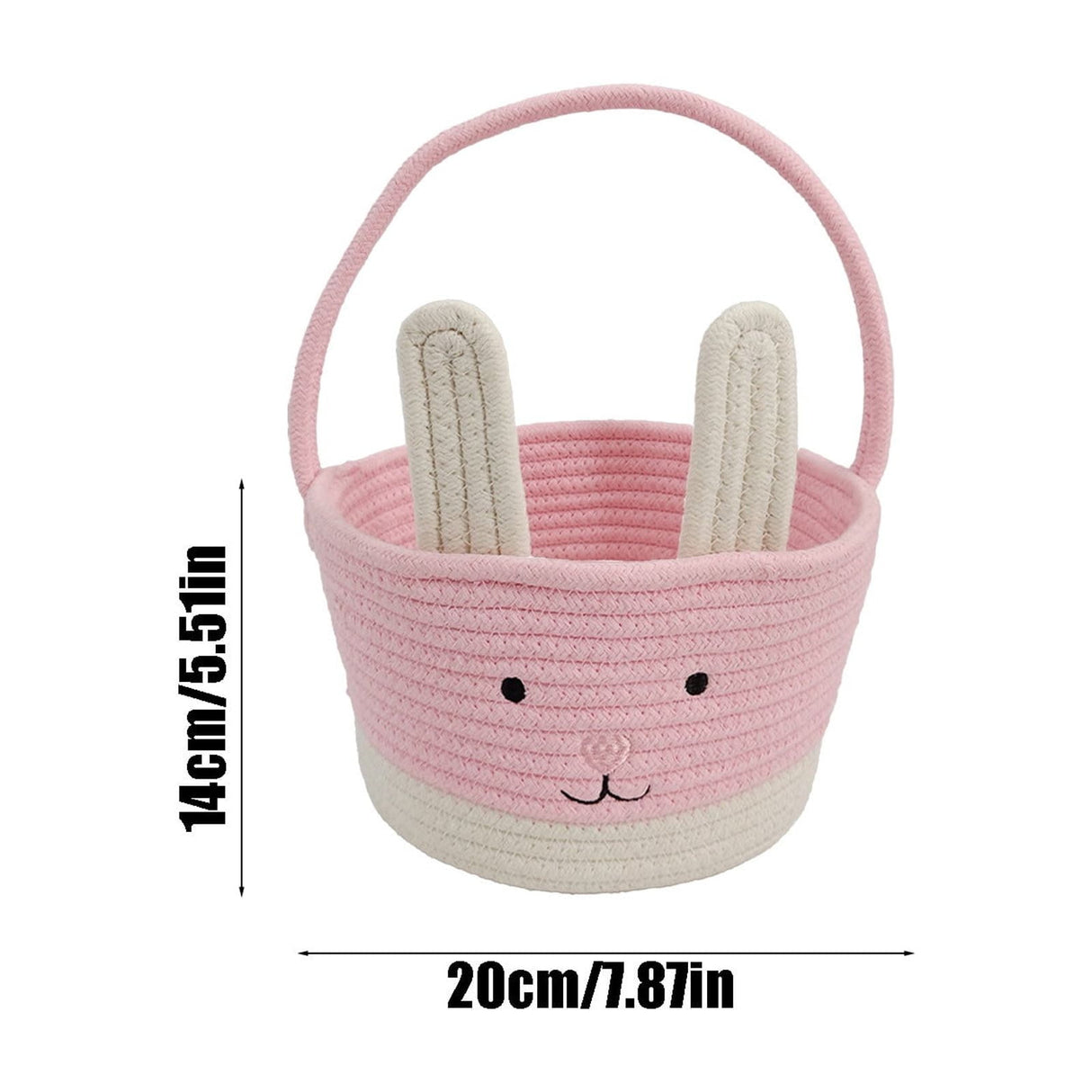 Easter Basket for Boys Girls Easter Bunny Basket with Rabbit Ears, Easter Egg Hunting Basket Easter Baskets for Kids Babies First Easter Gifts B