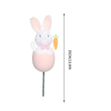 Bunny Plush Doll Pick DIY Bouquet Accessories Adorable Festival Gift Party Vase Filler Decorative Stick Cute Animal Ornament Pink
