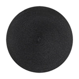 Round Braided Placemats Table Mats for Dining Tables Woven Washable Non-Slip Place mats 15 inch F