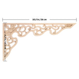 2 Pcs Long Furniture Carvings Wainscoting for Wall Wood Decorative Piece Office