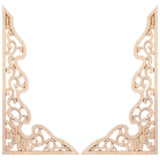 2 Pcs Long Furniture Carvings Wainscoting for Wall Wood Decorative Piece Office