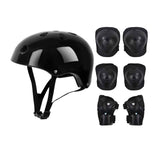 Kids Helmet Knee Elbow Pads Wrist Guard Sport Protective Gear Adjustable Scooter Skateboard Roller Bike Skate Cycling Set for Boy Girl Black