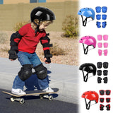 Kids Helmet Knee Elbow Pads Wrist Guard Sport Protective Gear Adjustable Scooter Skateboard Roller Bike Skate Cycling Set for Boy Girl Pink - Side View
