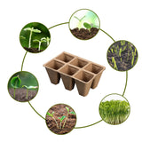 30 Cells Peat Pots Seed Starter Trays 5 Packs Biodegradable Seedling Pots Germination Trays Organic Plant Starter Kit A