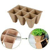 30 Cells Peat Pots Seed Starter Trays 5 Packs Biodegradable Seedling Pots Germination Trays Organic Plant Starter Kit A