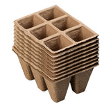 30 Cells Peat Pots Seed Starter Trays 5 Packs Biodegradable Seedling Pots Germination Trays Organic Plant Starter Kit B