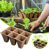 30 Cells Peat Pots Seed Starter Trays 5 Packs Biodegradable Seedling Pots Germination Trays Organic Plant Starter Kit C