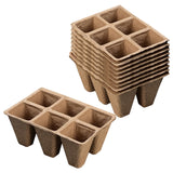 30 Cells Peat Pots Seed Starter Trays 5 Packs Biodegradable Seedling Pots Germination Trays Organic Plant Starter Kit C