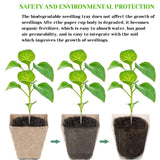 30 Cells Peat Pots Seed Starter Trays 5 Packs Biodegradable Seedling Pots Germination Trays Organic Plant Starter Kit C