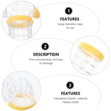 Transparent Yellow Hamster Tubes Set with Curved Tunnel Connectors for Small Animals Cage Exercise Accessories - Close-Up Angle