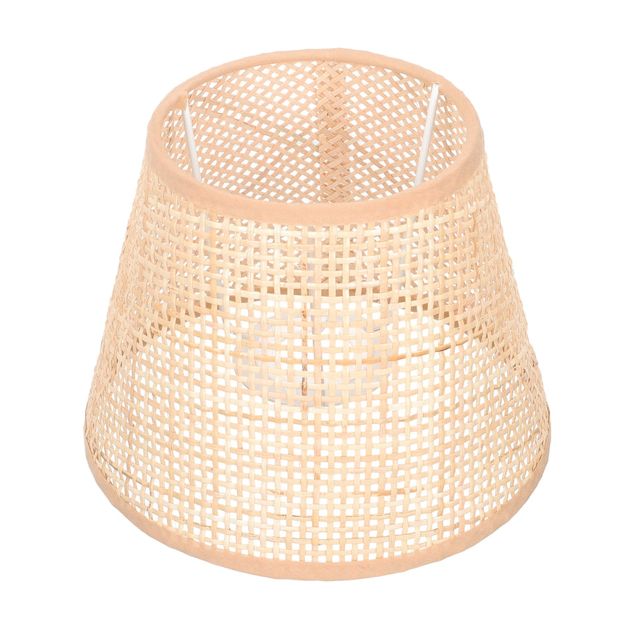 Khaki Rattan Floor Lamp Shade Replacement 6.7x6.7in for Study Room, 1 Piece and Stylish