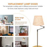 Khaki Rattan Floor Lamp Shade Replacement 6.7x6.7in for Study Room, 1 Piece and Stylish