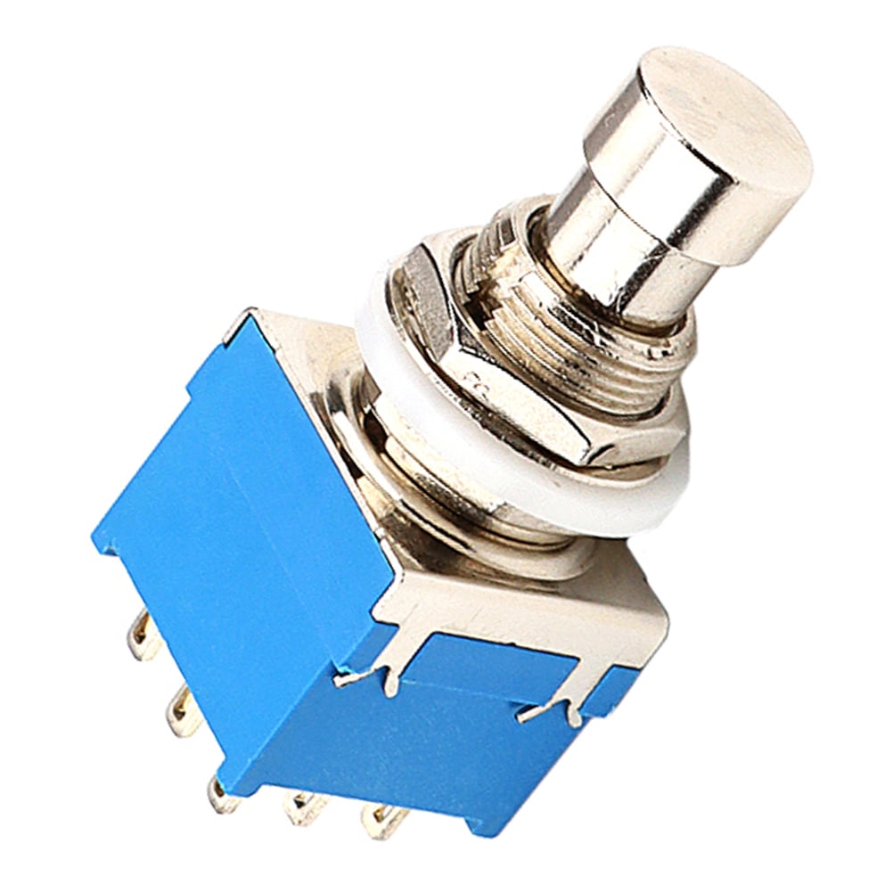 Metal Blue Guitar Footswitch 9 Pin Latching for Reliable Use