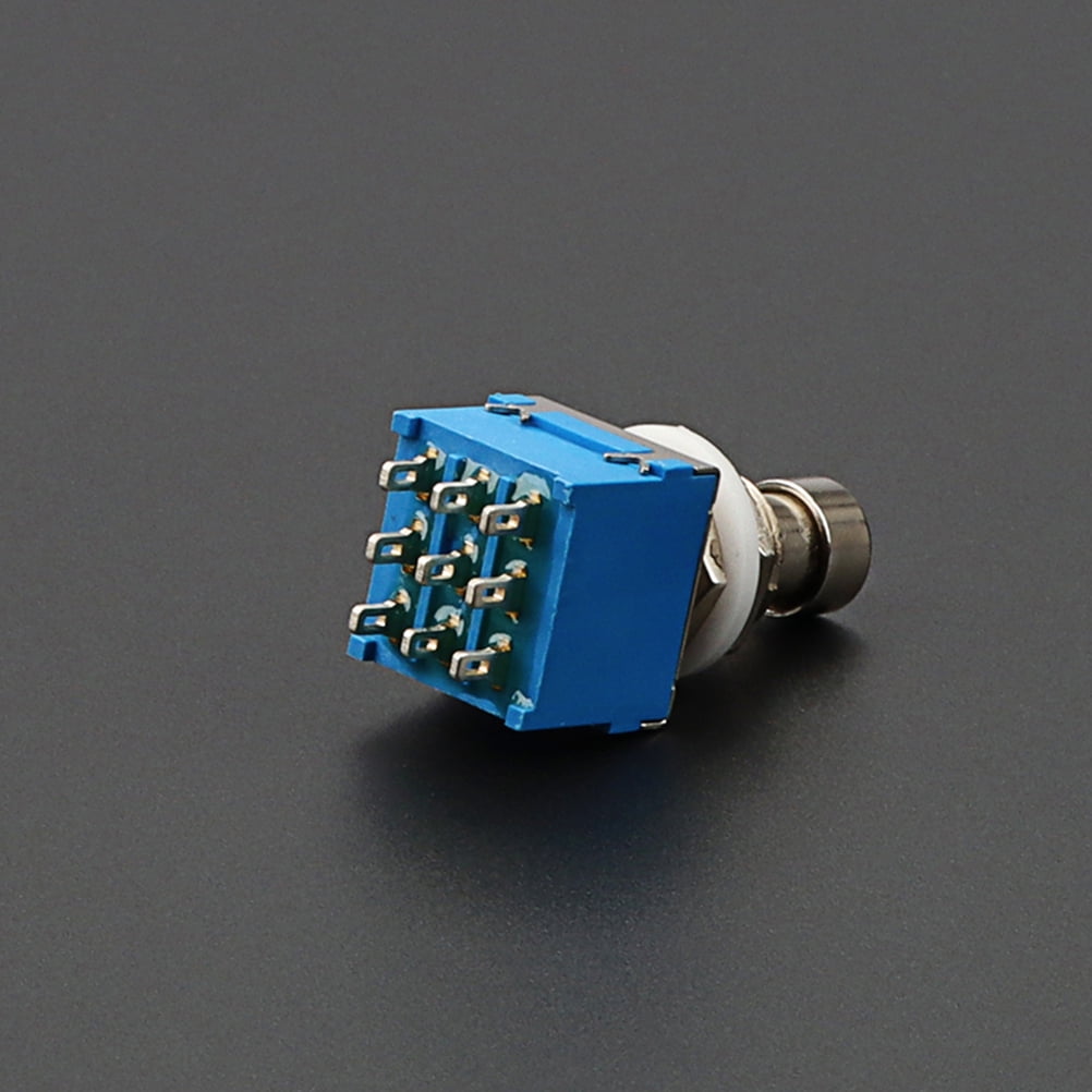 Metal Blue Guitar Footswitch 9 Pin Latching for Reliable Use
