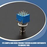 Metal Blue Guitar Footswitch 9 Pin Latching for Reliable Use