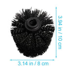 5 Pcs Brush Head Toilet Eco Refills Scrubber Heads Brushes Bowl Black