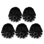 5 Pcs Brush Head Toilet Eco Refills Scrubber Heads Brushes Bowl Black