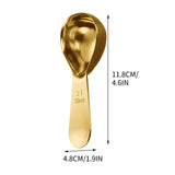 Coffee Scoop Stainless Steel Coffee Measuring Spoon Tablespoon Coffee Scoop Short Handle Measuring Spoon for Ground Coffee Tea Sugar Flour Coffee Scoop (30ml) B - Front View