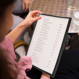 WORGEOUS Menu Covers for Restaurant Poster Display Rack Recipe Folder - Low Angle