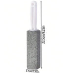 Pumice Stone for Toilet Cleaning, Extra Long Handle Pumice Stone for Toilet Bowl Ring Removal, Bathroom Cleaning Tool for Effective Stain Removal A