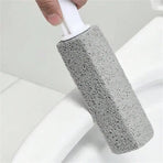 Pumice Stone for Toilet Cleaning, Extra Long Handle Pumice Stone for Toilet Bowl Ring Removal, Bathroom Cleaning Tool for Effective Stain Removal A