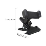 Guitar Phone Mount Metal Holder Black for Music Scores and Video Recording 2Pcs
