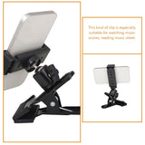 Guitar Phone Mount Metal Holder Black for Music Scores and Video Recording 2Pcs