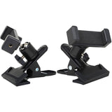 Guitar Phone Mount Metal Holder Black for Music Scores and Video Recording 2Pcs - Close-Up Angle
