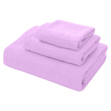 Bath Towels 3 Pack Cotton Bathroom Set,Contains a Bath Towels 28*56",a Hand Towels 12*12",a Face Towels 12*28",Soft Compact & Lightweight,for Gym Camp Beach and Daily Use Purple