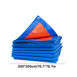 Heavy Duty Tarp Cover, Thick Tarps Waterproof Tear and Rip Proof UV Resistant Tarpaulin with Reinforced Grommets and Edges Blue - Front View