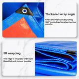 Heavy Duty Tarp Cover, Thick Tarps Waterproof Tear and Rip Proof UV Resistant Tarpaulin with Reinforced Grommets and Edges Blue