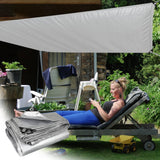 Heavy Duty Tarp Cover, Thick Tarps Waterproof Tear and Rip Proof UV Resistant Tarpaulin with Reinforced Grommets and Edges D - Front View
