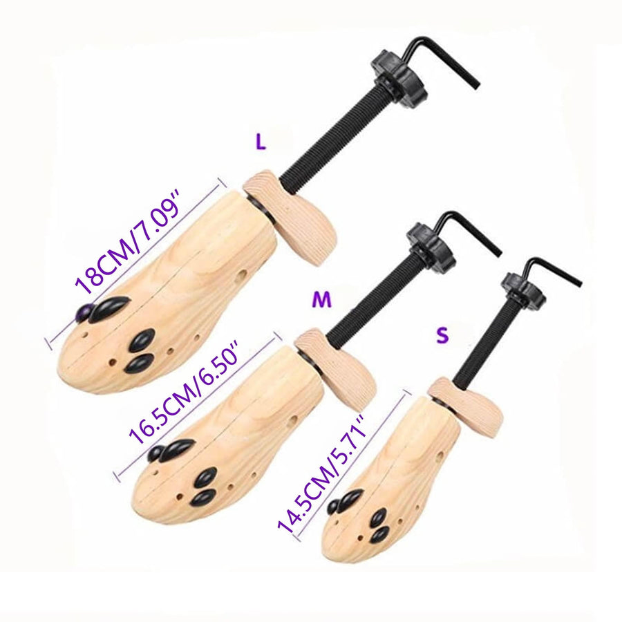 Shoe Stretcher for Men and Women Professional Shoe Adjustable Width & Length, Size 42-46, Wood (Includes Only 1 Shoe Stretcher) M Brown