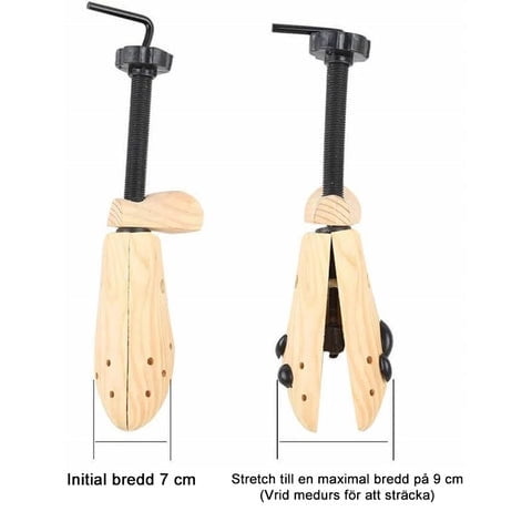 Shoe Stretcher for Men and Women Professional Shoe Adjustable Width & Length, Size 42-46, Wood (Includes Only 1 Shoe Stretcher) M Brown