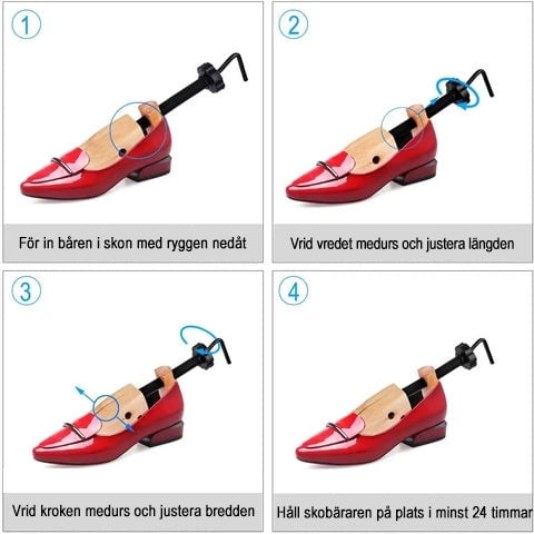 Shoe Stretcher for Men and Women Professional Shoe Adjustable Width & Length, Size 42-46, Wood (Includes Only 1 Shoe Stretcher) L Brown