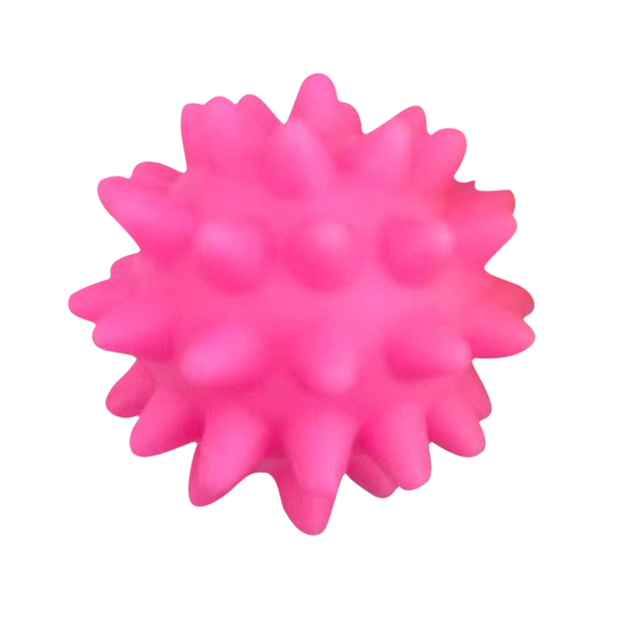 Squeaky Fetch Spike Balls Toys for Pet Small Dogs Puppy Rubber 2 Pack Bright Colors Chew Teething Toys Pet Squeaky Chewing Balls (Random) Multicolor