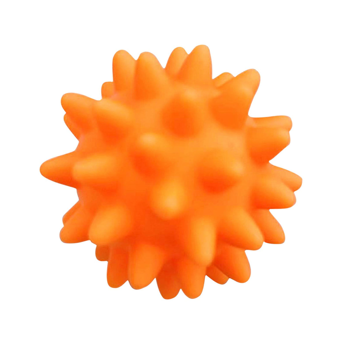 Squeaky Fetch Spike Balls Toys for Pet Small Dogs Puppy Rubber 2 Pack Bright Colors Chew Teething Toys Pet Squeaky Chewing Balls (Random) Multicolor
