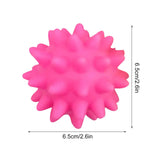 Squeaky Fetch Spike Balls Toys for Pet Small Dogs Puppy Rubber 2 Pack Bright Colors Chew Teething Toys Pet Squeaky Chewing Balls (Random) Multicolor