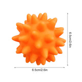 Squeaky Fetch Spike Balls Toys for Pet Small Dogs Puppy Rubber 2 Pack Bright Colors Chew Teething Toys Pet Squeaky Chewing Balls (Random) Multicolor