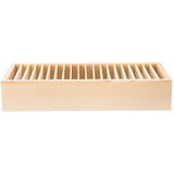 Gift Ribbon Storage Holder Wooden Box Flower Wrapping Ribbon Holder Organizer - Top-Down View