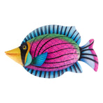 Purple Iron Fish Wall Decor for Contemporary Home Decoration Easy to Hang Indoors Outdoors 7.5 Inches