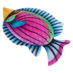 Purple Iron Fish Wall Decor for Contemporary Home Decoration Easy to Hang Indoors Outdoors 7.5 Inches