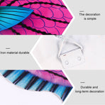 Purple Iron Fish Wall Decor for Contemporary Home Decoration Easy to Hang Indoors Outdoors 7.5 Inches