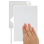 Book Cover Ruler Bookbinding Tools Silver Metal Marking Radian Measuring Tasks 1 Set