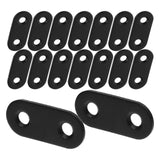 16 Sets Flat Corner Braces Straight Mending Plates Metal Fixing Corner Brace with Screws