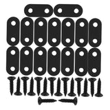 16 Sets Flat Corner Braces Straight Mending Plates Metal Fixing Corner Brace with Screws