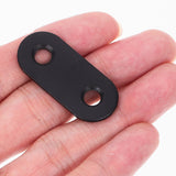 16 Sets Flat Corner Braces Straight Mending Plates Metal Fixing Corner Brace with Screws - Rear View