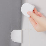 4 Pcs Adhesive Shower Curtain Clip Bathroom for Wall Clips White