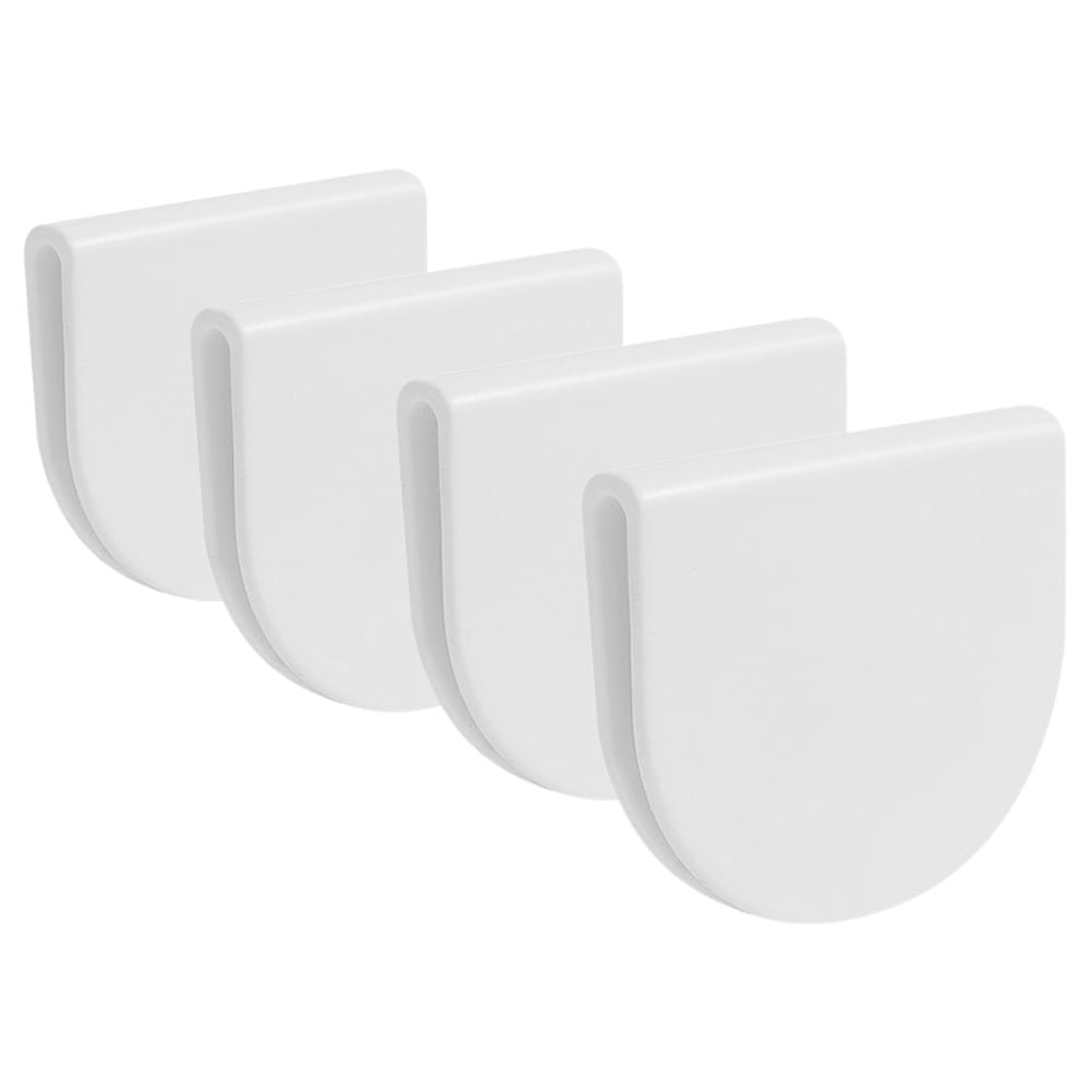 4 Pcs Adhesive Shower Curtain Clip Bathroom for Wall Clips White