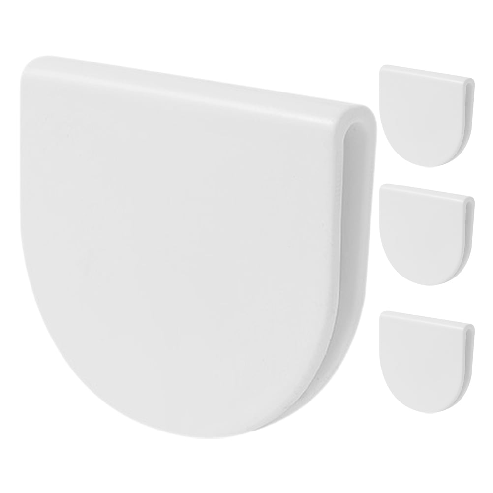 4 Pcs Adhesive Shower Curtain Clip Bathroom for Wall Clips White